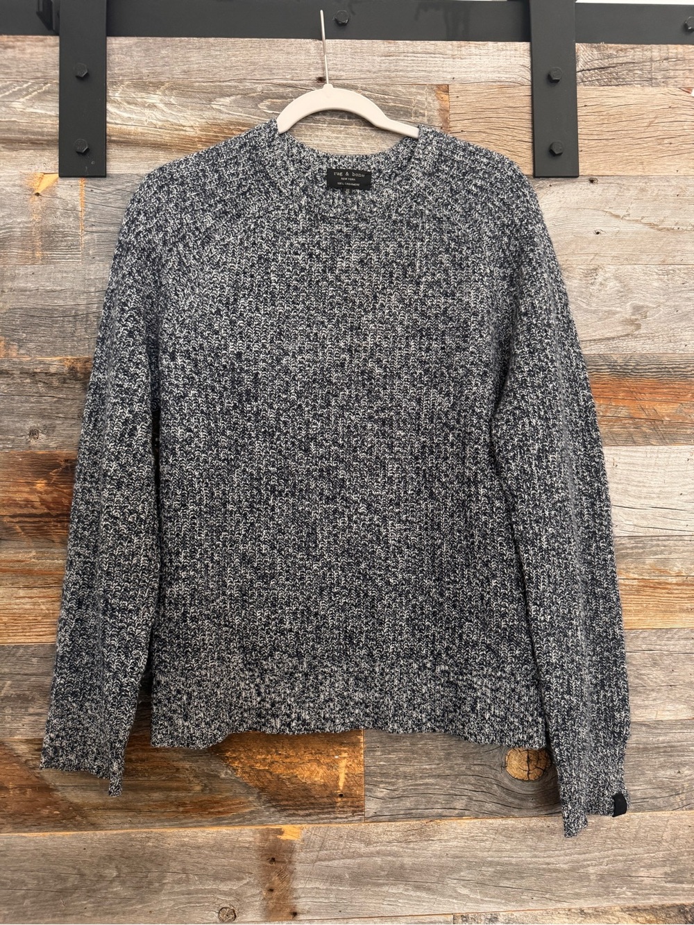 Rag & Bone Men’s Pierce Navy Cashmere Crewneck Sweater